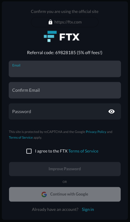 FTX Referral Code